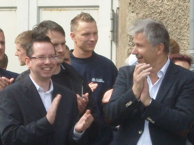 Der Regierende Bürgermeister Klaus Wowereit beim Fest anlässlich 135 Jahre Freiwillige Feuerwehr Köpenick